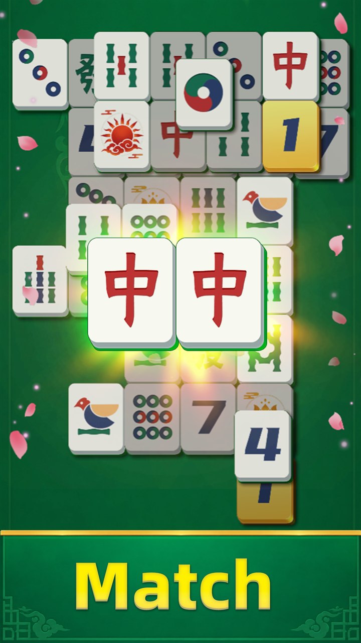 Matching mahjong tiles